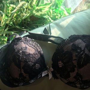 Black and Tan lace push up bra